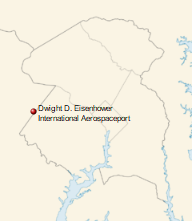 GeoPositionskarte FDC mit Position Dwight D. Eisenhower International Aerospaceport.png