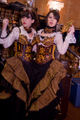Leather Clockwork corset twin ladies at Steampunk Worlds Fair.jpg