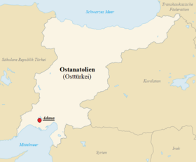 GeoPositionskarte Ostanatolien - mit Beschriftung Adana.png